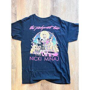 Nicki Minaj The Pinkprint Tour Graphic T-Shirt Black Cotton Blend Size M